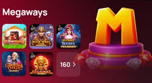 Коллекция Megaways : 160 слотов